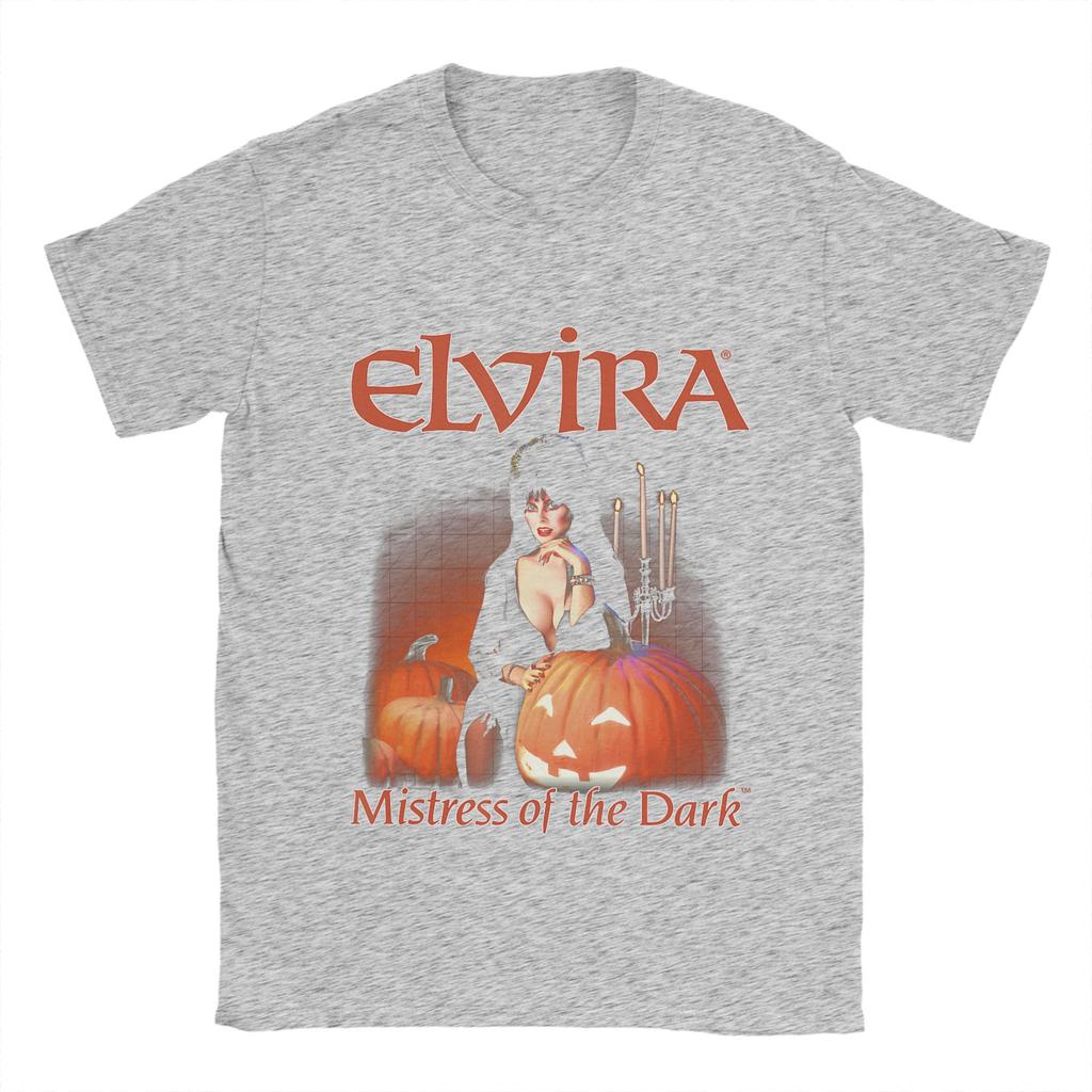 Elviras Pure Cotton Tshirt For Unisexs Beach Mistress Of The Dark Y2k Funny Tshirts Crewneck Harajuku Tee Shirt Oversized Hot