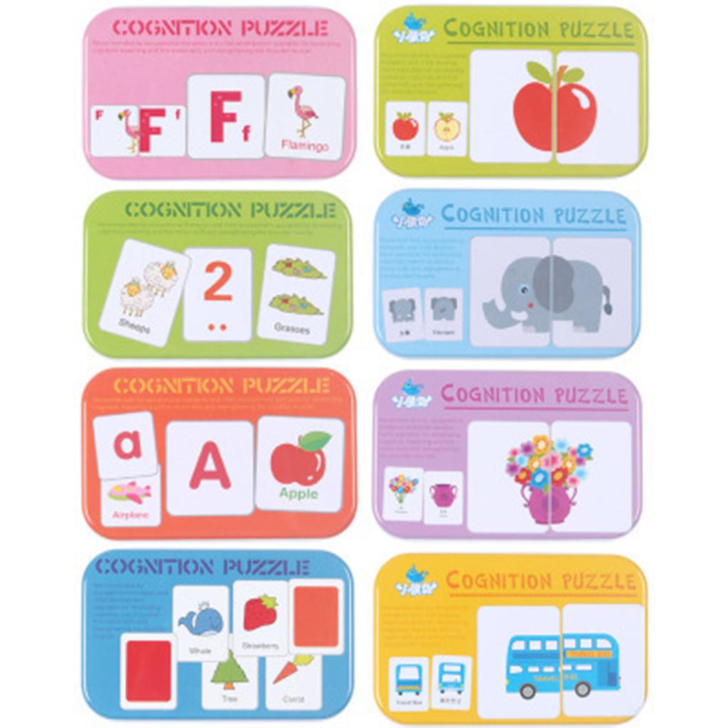 Lovely Infants Puzzle Matching Paper Card Toy Funny Pairing Jigsaw Board For Kindergarten