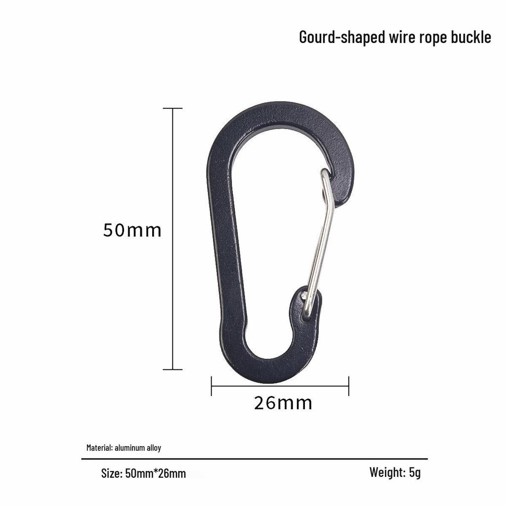 Colorful Aluminum Gourd Carabiner Keychain with S-Shaped Quick Release & Water Bottle Hanger