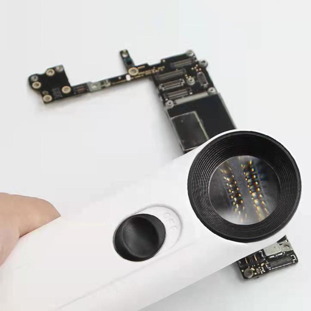 Ruční lupa s vysokým rozlišením 40x s LED světlem vhodná pro elektronické opravy starožitných identifikačních ikonických šperků