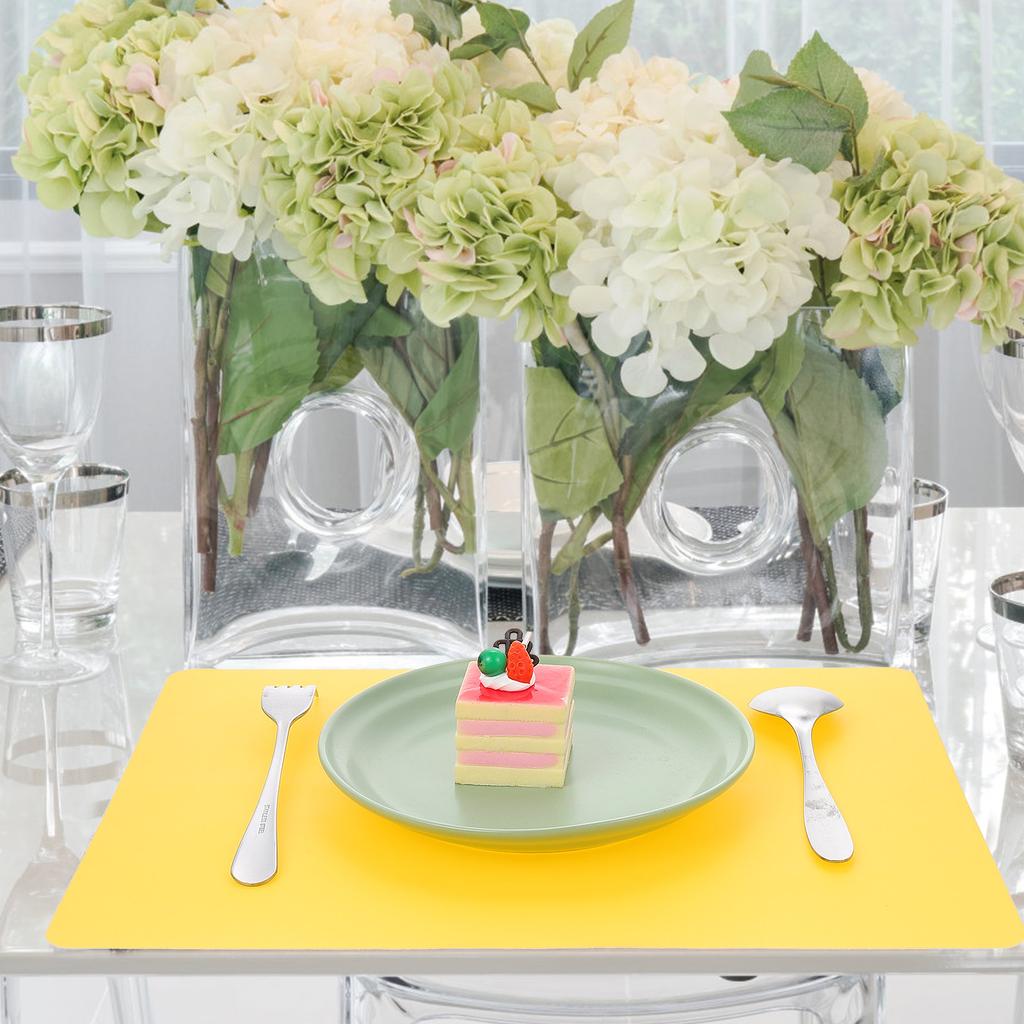 Silicone Place Mat Rectangle Anti-Scald Non-Slip Dining Table Placemat Heat Resistant Kitchen Countertop Protective Waterproof