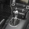 Central Shift Gear Box Trim Decor Cover Bezels for Ford Mustang 15+ Carbon Fiber