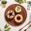 Circular Shape Wooden Cake Stand 8 Inch Fruit Snacks Storage Tray  Birthday