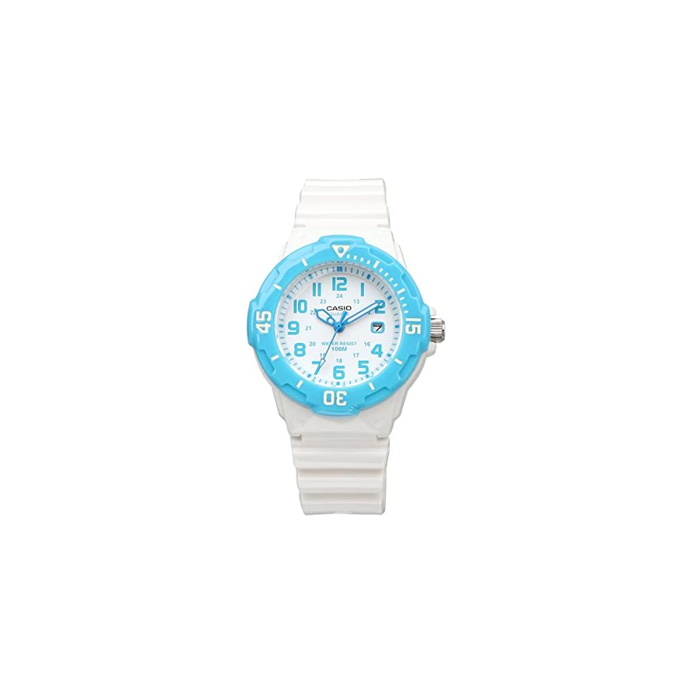 Casio LRW-200H-2BV Analog Watch Gloss White Blue for Women Kids Imported Model