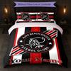 Ajax Amsterdam Custom Name Text Bedding Set 1 Duvet Cover+2 Pillowcases Soccer Logo Personalized Gift For Special Occasion Bedroom Decor