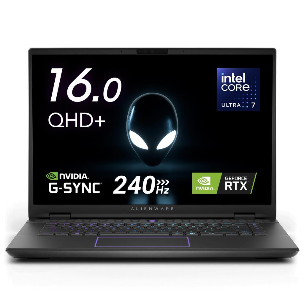 Dell Alienware m16 R2 Laptop with Ultra 7 155H GeForce RTX 16GB 2TB Windows Dark Metallic Moon Display 16-inch Intel® Core™ Processor, HDD, 4060,