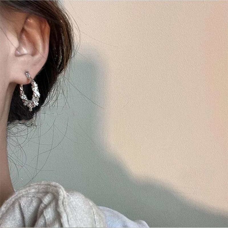 1 Paar Trendige Harajuku Vintage Ästhetische Geometrische Creolen Leichter Luxus Kreis Ohrringe Für Frauen Schmuck Zubehör