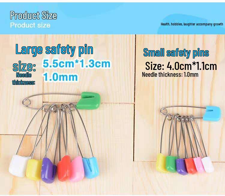 Colorful Safety Pins: 4cm & 5.5cm - Cartoon Plastic & Steel Wire