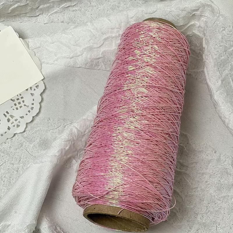 

100 г Пряжа с сердцевиной DIY Плетение сумок ручной работы Вязание крючком DIY Блестящие материалы для рукоделия Швейное рукоделие Многоцветная 5CM*10 розовый