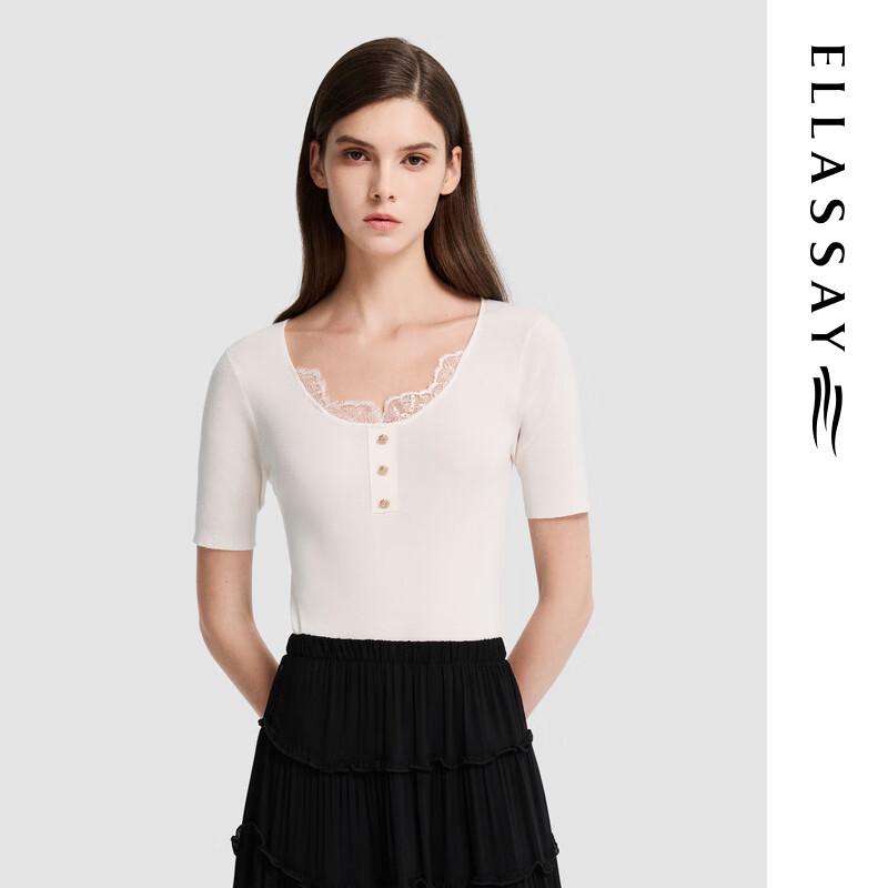 

Женский вязаный топ ELLASSAY из лиоцелла с кружевом, облегающий L