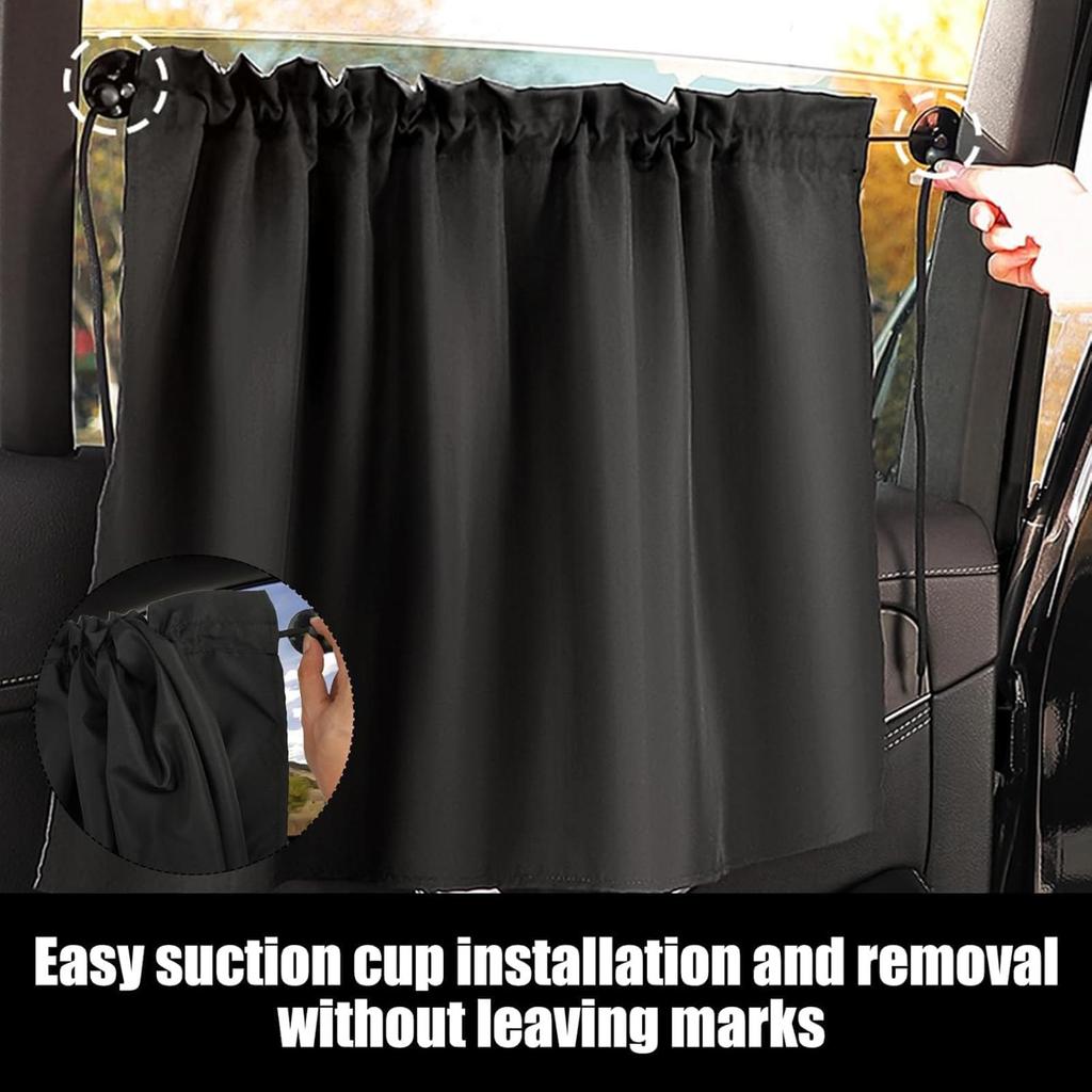 Car Curtains Suction Cup Blackout curtain Universal Sun Shade Cover Curtain Privacy Curtains UV Reflection Sunshade Protection