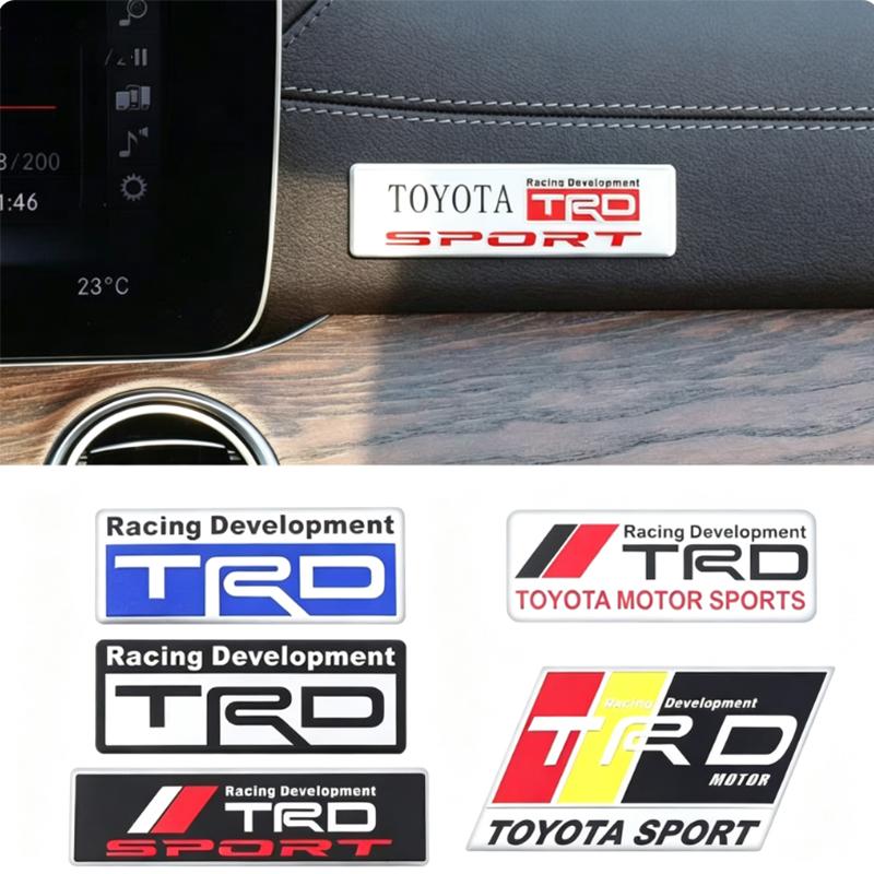 Car Aluminum Emblem Badge Supercharged Styling Decal Sticker For Toyota Hilux Aygo Yaris Ractis Corolla Camry CHR Auris Tacoma