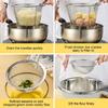 Creative Deep Round Fryer Wire Mesh French Chip Fry Basket 201 Stainless Ste
