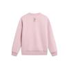 Li-Ning Chinese Culture Series Floral Alphabet Print Loose Pullover Sweatshirt Women Tops Light-Fuchsia AWDT760-1