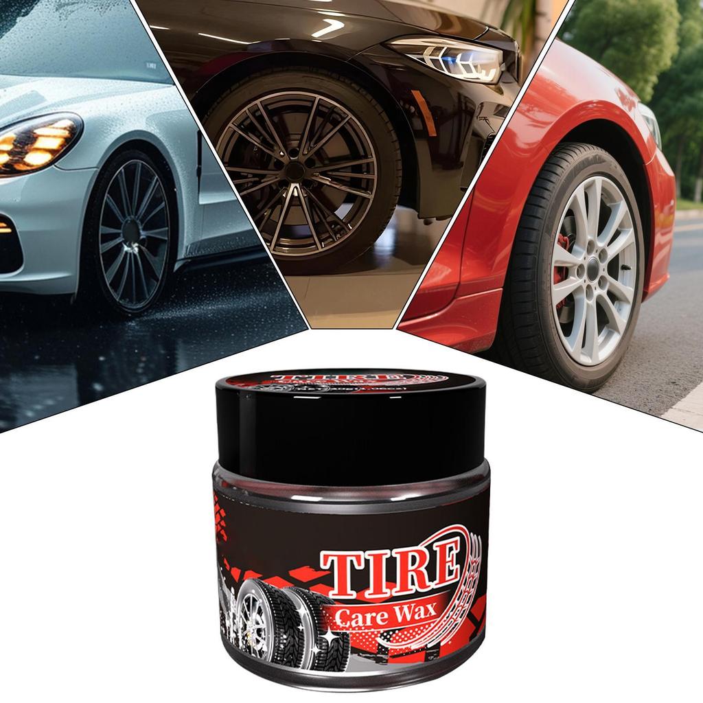 Car Tire Shine Stain Removal Gentle Natural Wax Automotive Tire Care For Rubber Beginner Enthusiast Motorcycle Vehicle Indoor