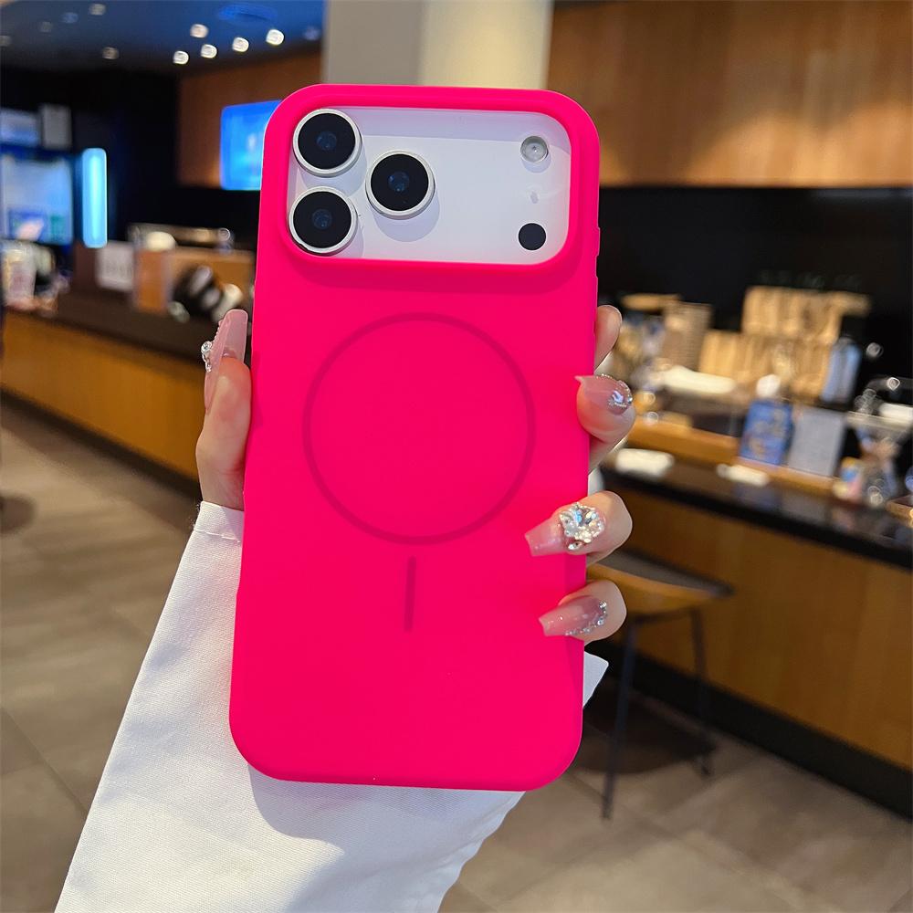 Luxury Hight Quality Liquid Silicone Phone Case for IPhone 15 16 17 Pro Max Air for Magsafe Wireless Charging Cover for Apple 14 13 12