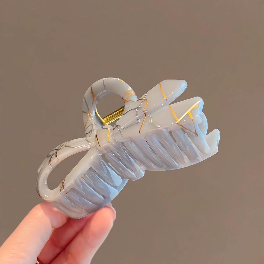 Butterfly Hair Claw With Gold Silver Thread For Womens Fashion Hair Accessories