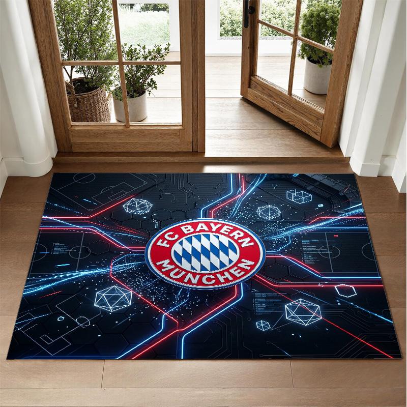 Tapis Velours Cristal Design Bayern Munich Tapis Décoratif Doux pour Chambre à Coucher Entrée
