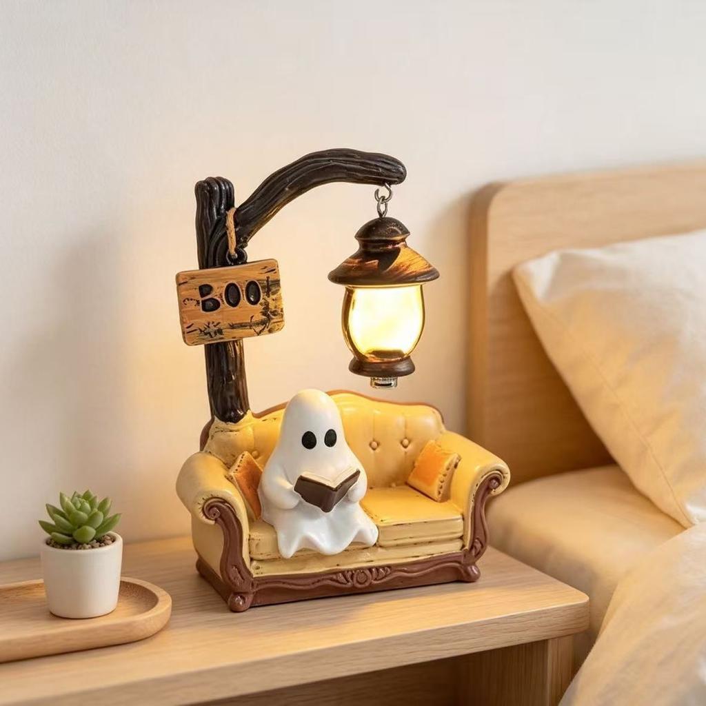 Witch Lamp Halloween Decorative Accessory Witch Table Lamp