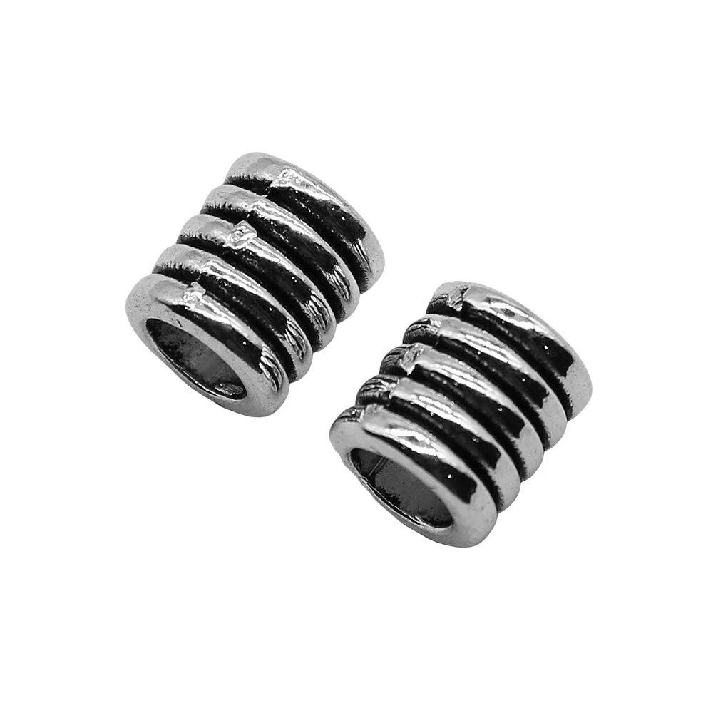 

Бусины с большими отверстиями, свободные бусины-разделители, мужские аксессуары, украшения ручной работы для мужчин A23-10pcs-7x7x8mm