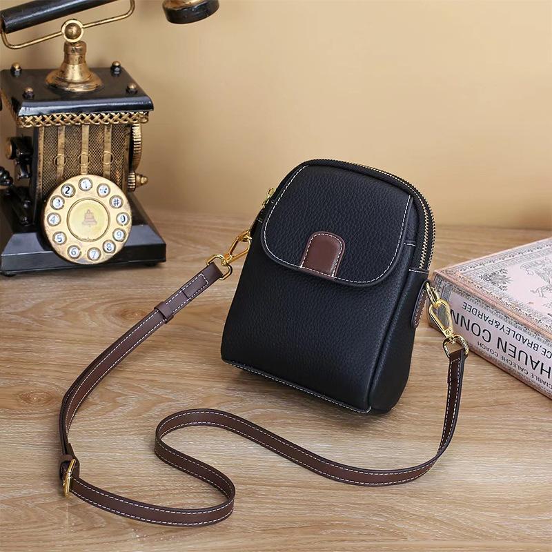 Leather mobile phone bag women's new leather messenger bag summer fashion versatile high texture shoulder bag