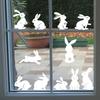 Easter Bunny Window Clings White Rabbit Glass Sticker Static Cling Kids Room Spring Holiday Decor Refrigerator Decal