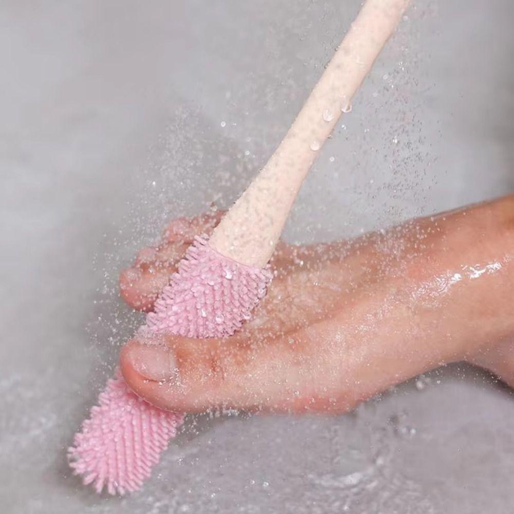 2Pcs Soft Toe Gap Cleaning Brush Creative Foot Cleaning Tool Silicone Toe Brush  Foot Cleaner