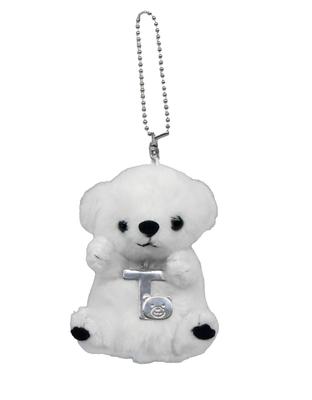 [Take Off] Polar Bear Plush Strap with Initial Charm [T] Angel's Mischief Series