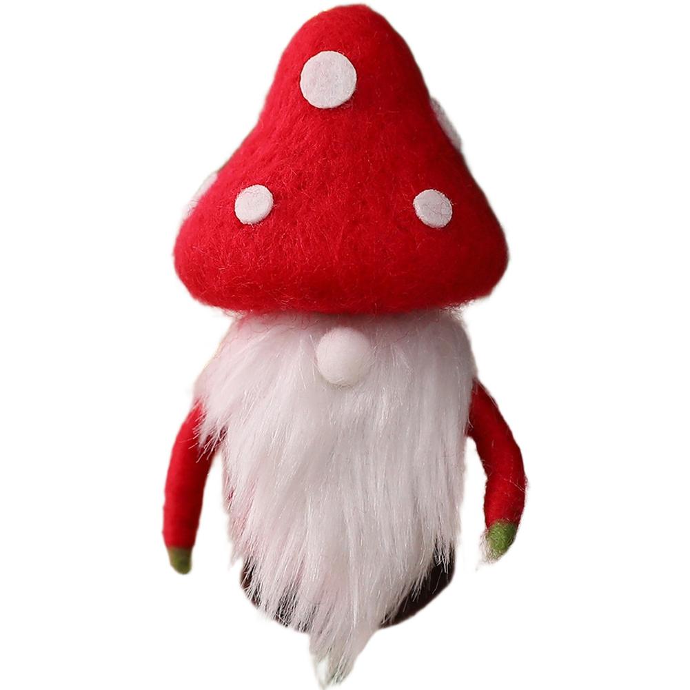 Enhancing Christmas Displays Christmas Pendant Mini Hanging Decor Mushroom Ornament Wool Felt Material Compact Size