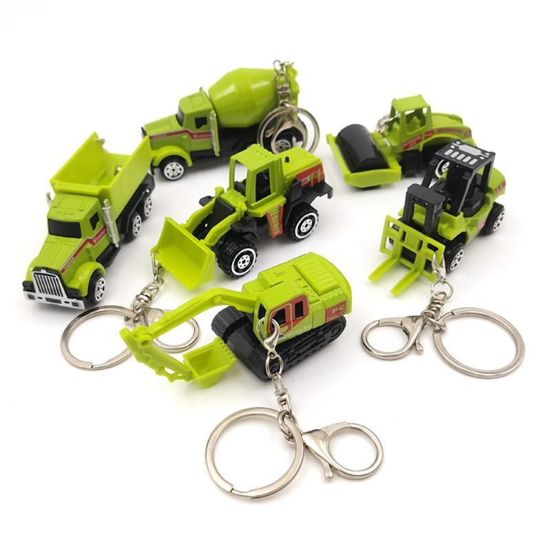 Mini Excavator Keychain Rustproof Alloy Construction Vehicle Pendant Creative Bag Ornament for Construction Lovers