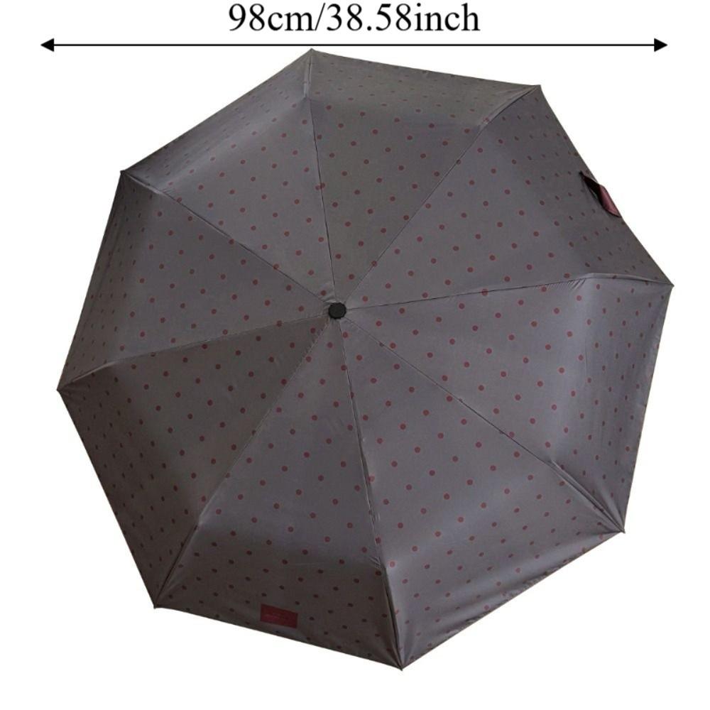8-Rib Polka Dot Umbrella UV Protection Portable Parasol Korean Style Travel Rain Umbrella Women