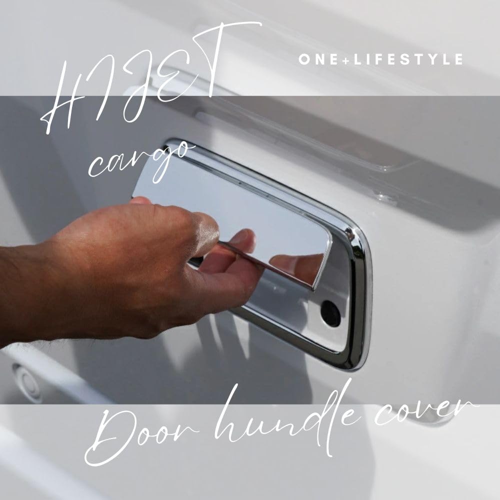 Hijet Cargo S700V S710V Chrome Door Handle Covers with Full Set of 8 one+lifestyle Frame,