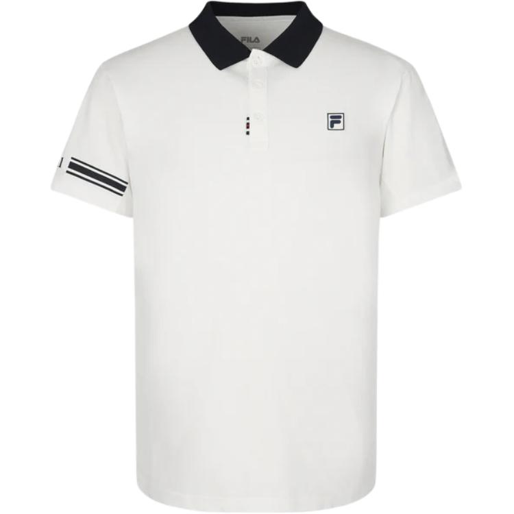 FILA Polo Shirts Unisex White Polo Collar Moderate FS262TS11U003191 WXS(W80)