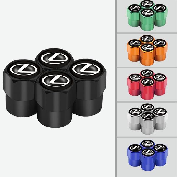 4Pcs Aluminium Car Wheel Tire Valve Cover Dust-proof Decorative Caps Accessories For Lexus RX350 IS250 IS350 GX460 ES350 GS350CE7 