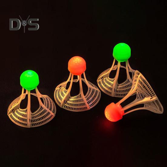 2 Pcs Badminton Shuttlecocks Baseball Practice Windproof Lighting Birdies 360-Degree Lighting Badminton Balls for Sports Activities Fitness