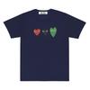 Popolare nuova versione giapponese di T-shirt per coppie Kawaku amore uomini e donne con la stessa stampa a maniche corte CDG gioca Baoling