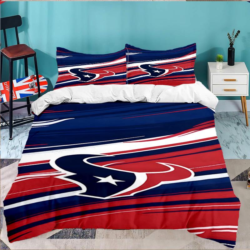 basketball Texans Logo 3pcs Bedding Set,Including 1pc Duvet Cover And 2pcs Pillowcases Perfect Gift for Christmas,Ideal for Bedroom, Dormitory