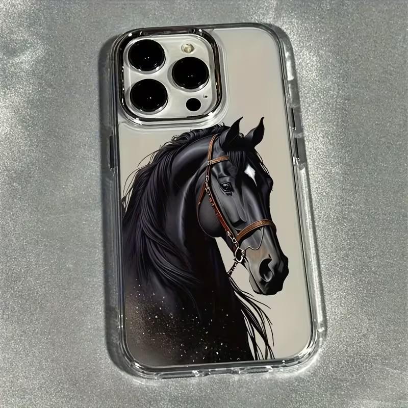 Black Horse Pattern Phone Case For Infinix Smart Note Tecno Camon Spark Pova Hot 30 40 50 9 10 Pro Plus 4G 5G Transparent Cover