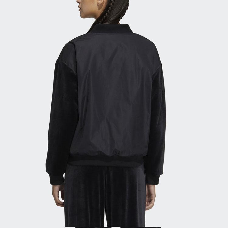 Adidas Originals R.Y.V. Sports Casual Reversible Zipper Jacket Women Jackets Black GU1399