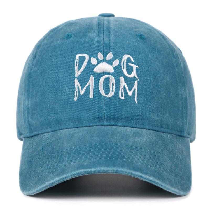 Retro Letter Embroidery Dog Dad Baseball Caps Washed Cotton Adjustable Casual Hat Hip Hop Streetwear y2k Cap
