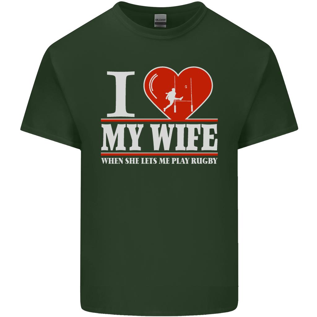 I Heart My Wife Rugby Player Funny Union Unisexs Light Cotton TShirt