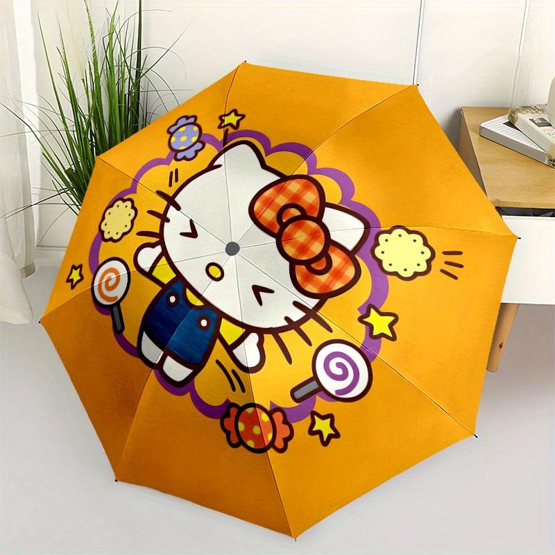 

1pc Hello Kitty Halloween Treats Umbrella with Plastic Handle,Suitable for All Seasons Home Travel Outdoor UmbrellaSanlio399