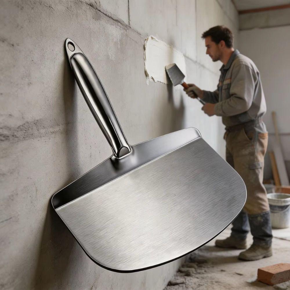Heavy Duty Curved Trowel Thickened Plaster Trowel Durable Ash Scraper Oil Workers