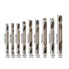 HSS 4341 Straight Handle Double Head Twist Drill Metal Drilling 9pc Double-edged Drill Bit 3-6mm Flashlight Drill Tool Accessory