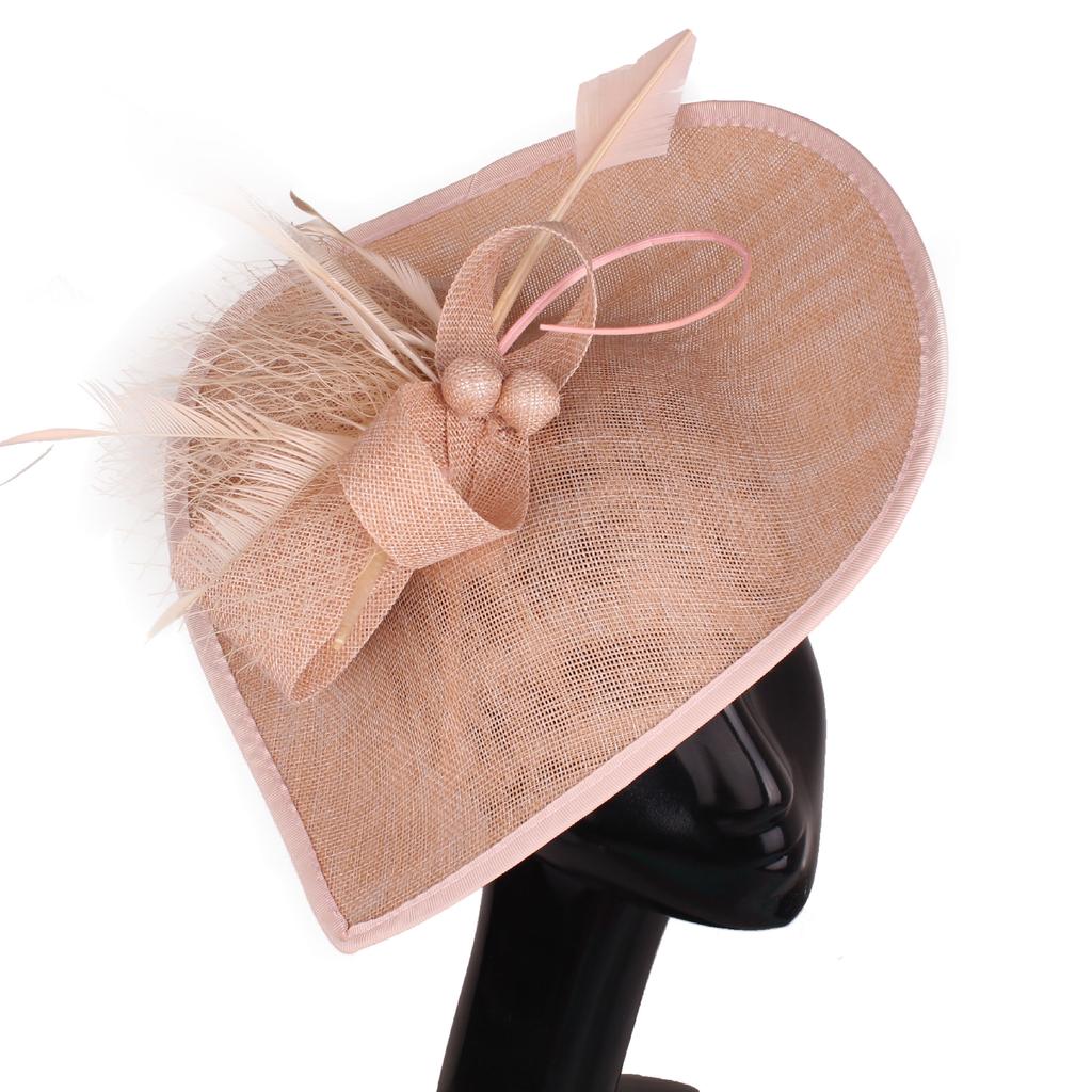 Popular European And American Hemp Yarn Headgear Bridal Hair Accessories Banquet Photo Gift Hat Feather Headgear