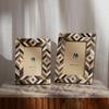 Brick Pattern Bone Inlay Photo Frame – 4x6
