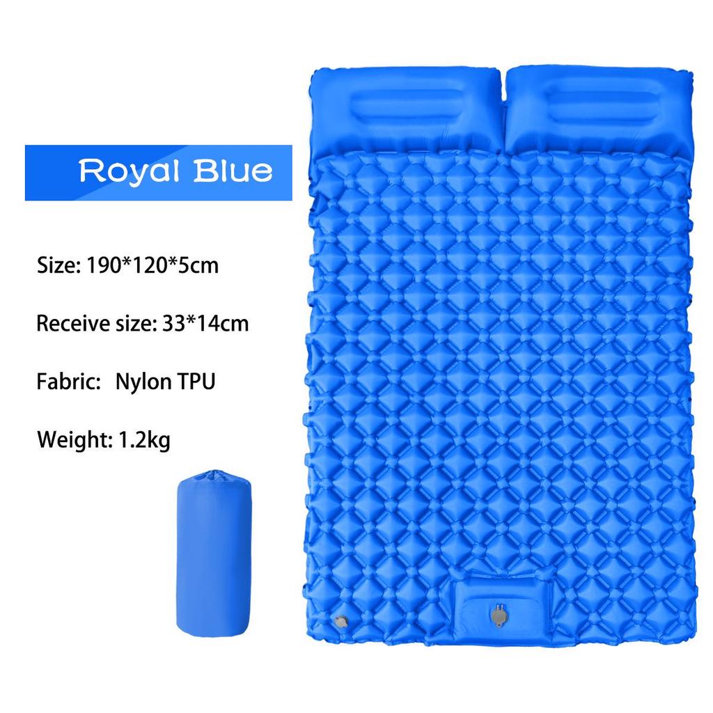 Ultralight Portable TPU Inflatable Camping Pad - Moisture-Proof, Single/Double, Foot-Press Design