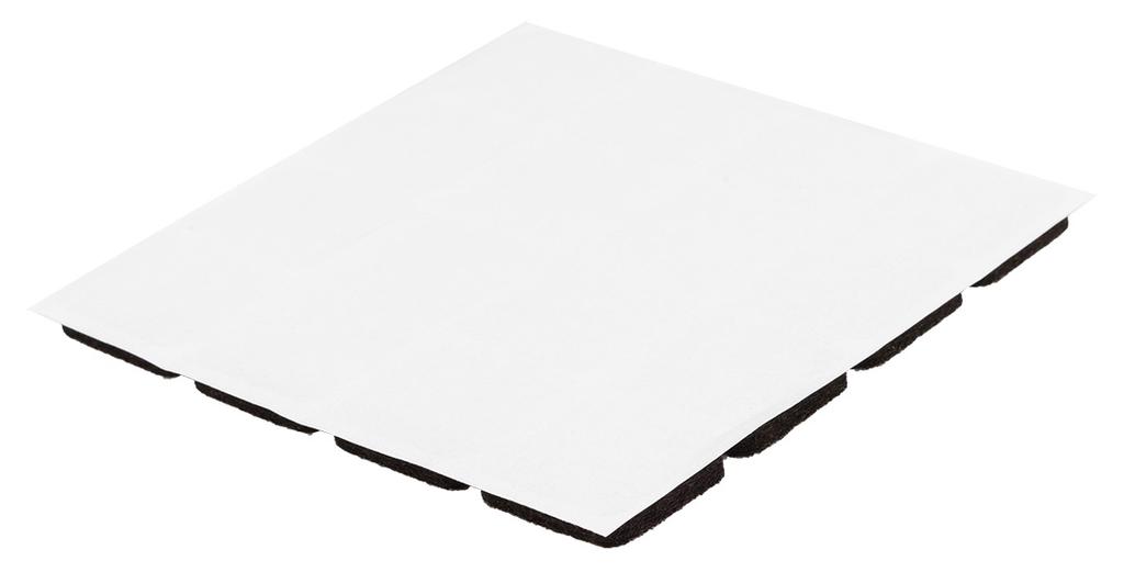 Podkładki filcowe samoprzylepne, ciemnobrązowe 25x25 mm, 16 szt.