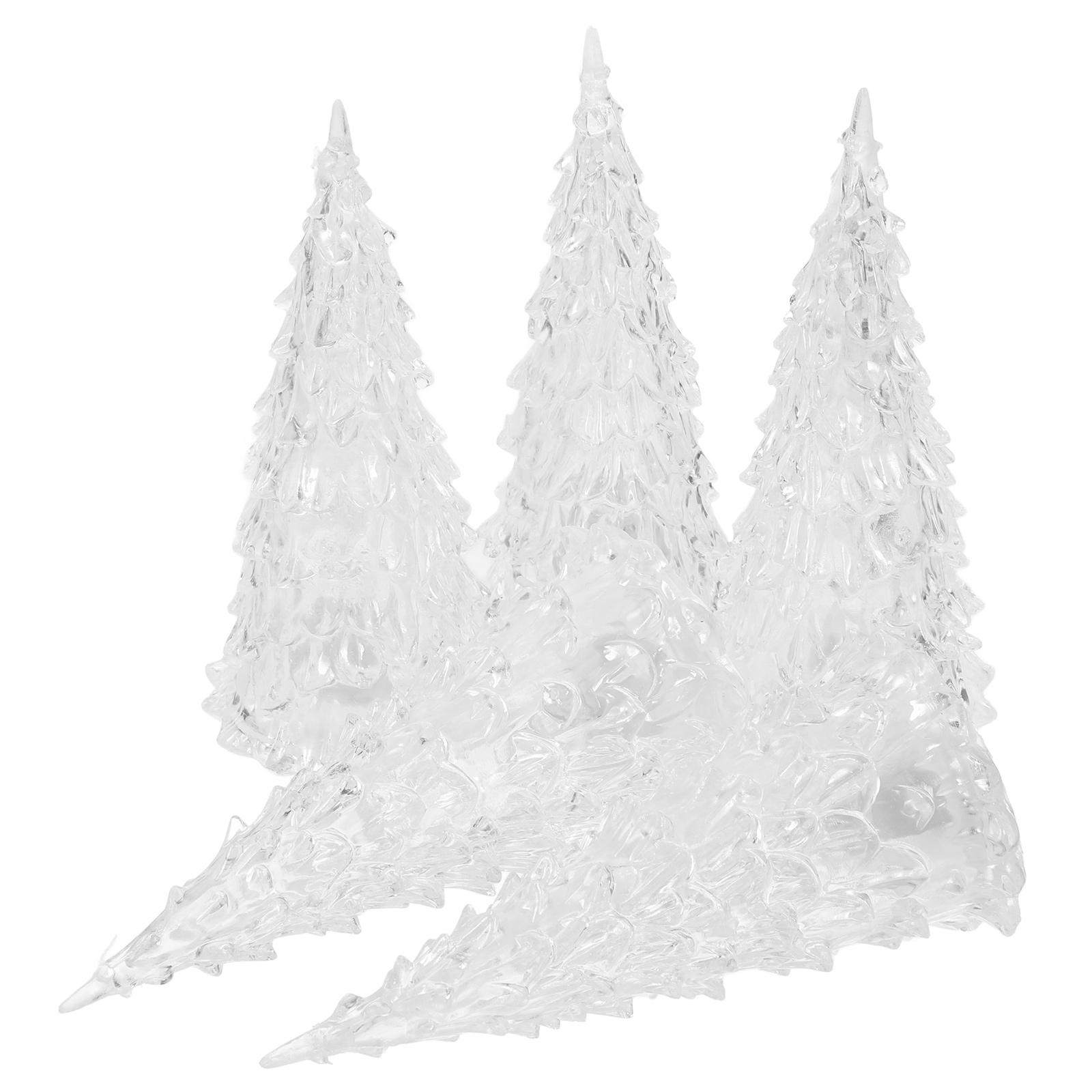 

5 PCS Christmas Table Sign Illuminated Tree Acrylic Decorations Night Light Figurines other