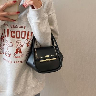 Chic Handbags for Women  Summer New Popular Mini Shoulder Crossbody Bags Korean Commute Soft Pu Leather Tote Bag